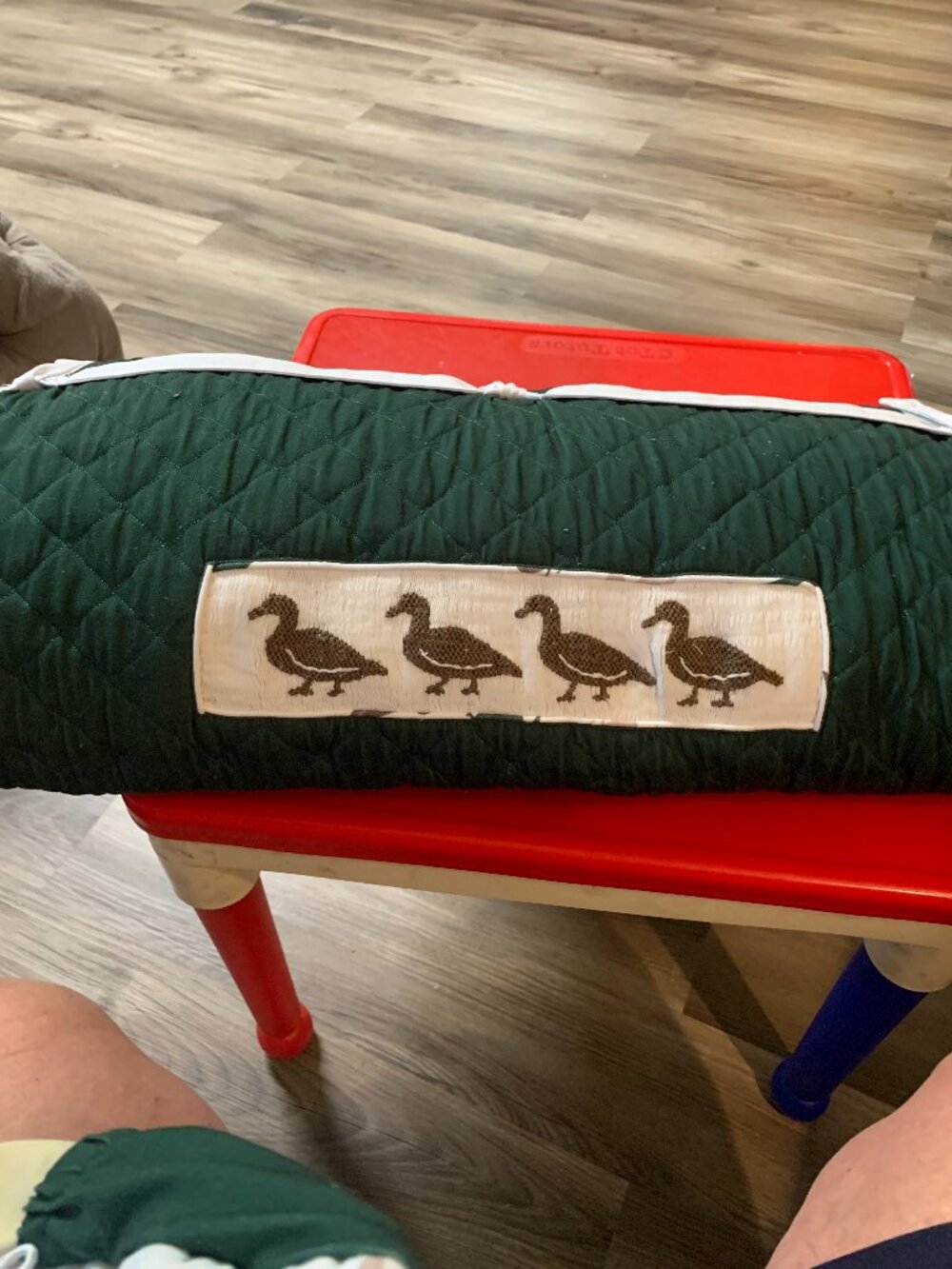 Pre-K or Kindergarten Nap Mat with built in Pillow, Duck design